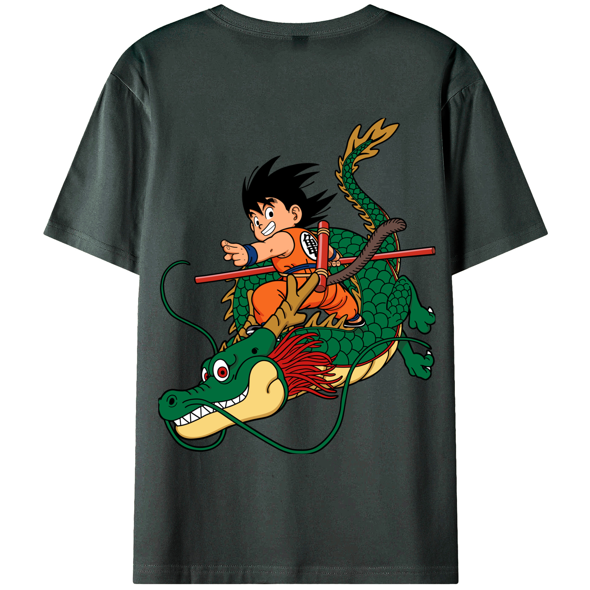 （画像用） ドラゴンボール 孫悟空（そん ごくう）Son Goku カカロット DRAGON BALL Kakarotto 綿100％ メンズ半袖Tシャツ（バックプリント） 通気性